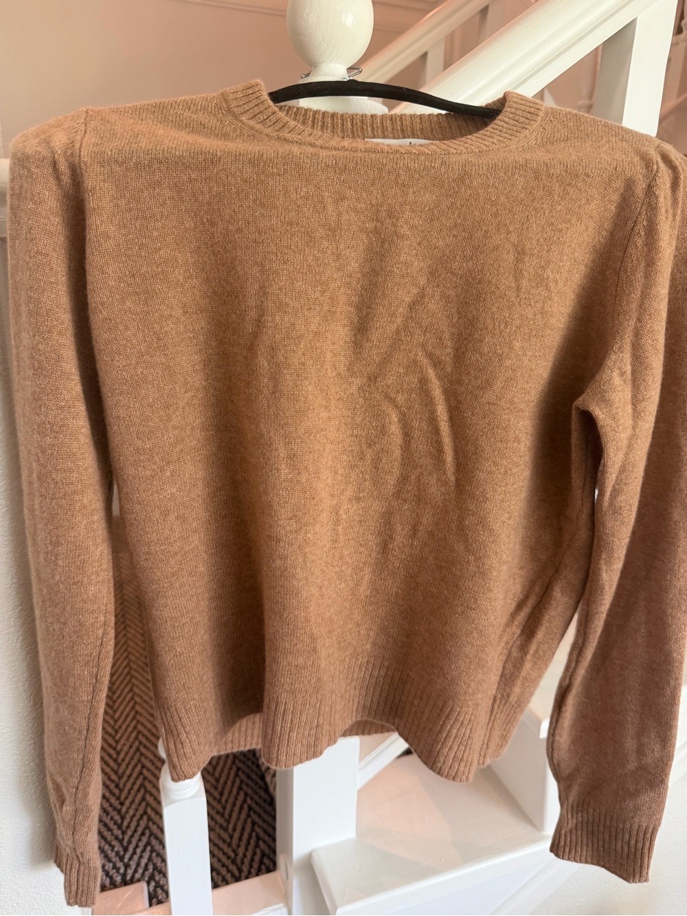 Classic Crewneck Women's Sweater in Camel